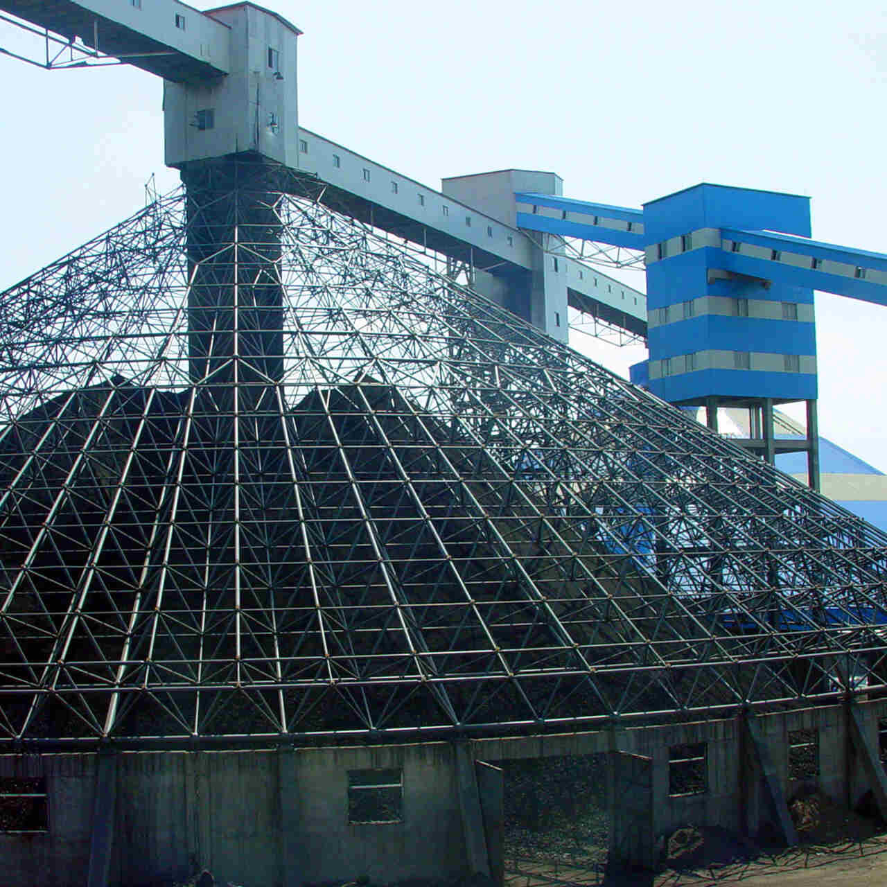 Conical coal storage shed in Shanxi