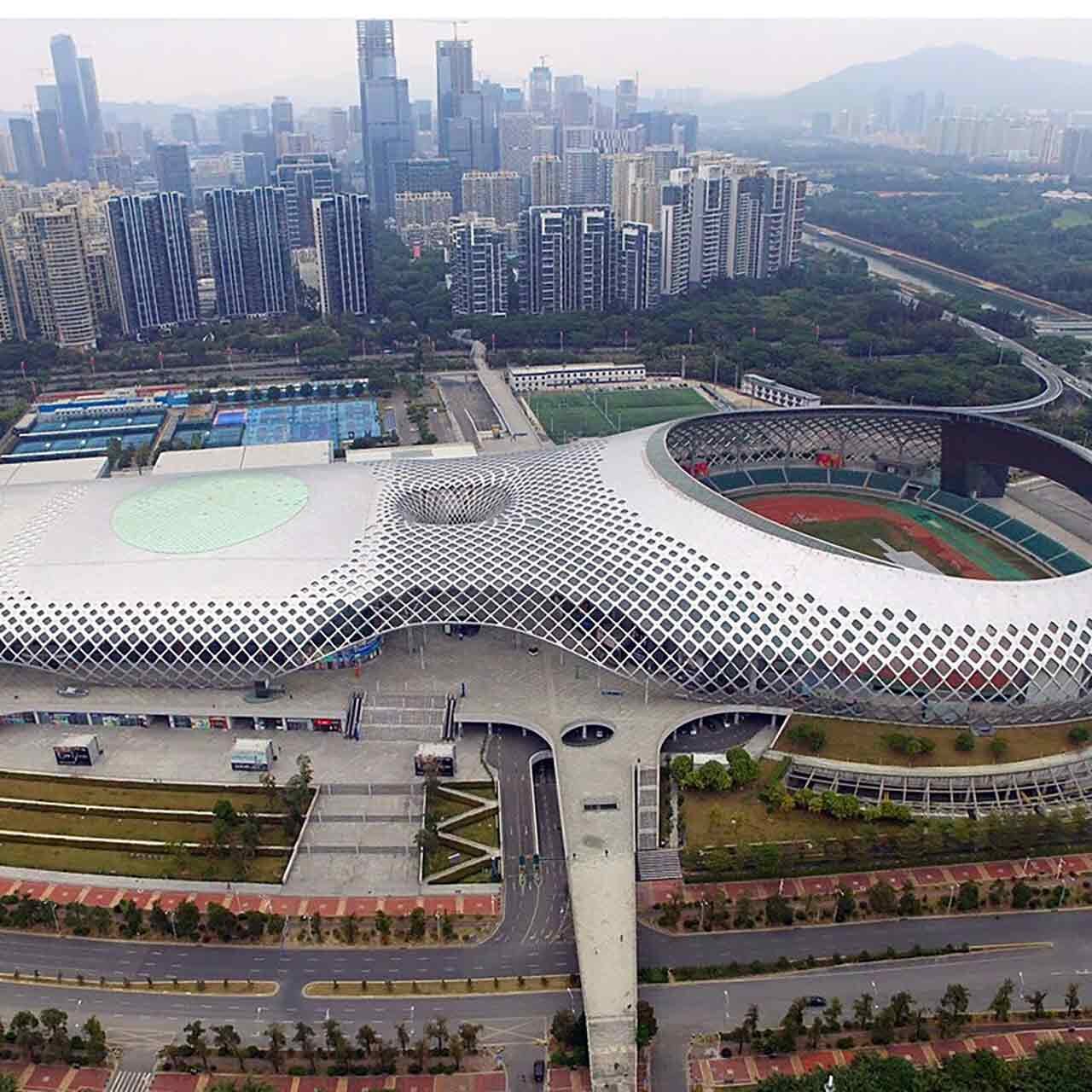 Sports center in Shenzhen bay