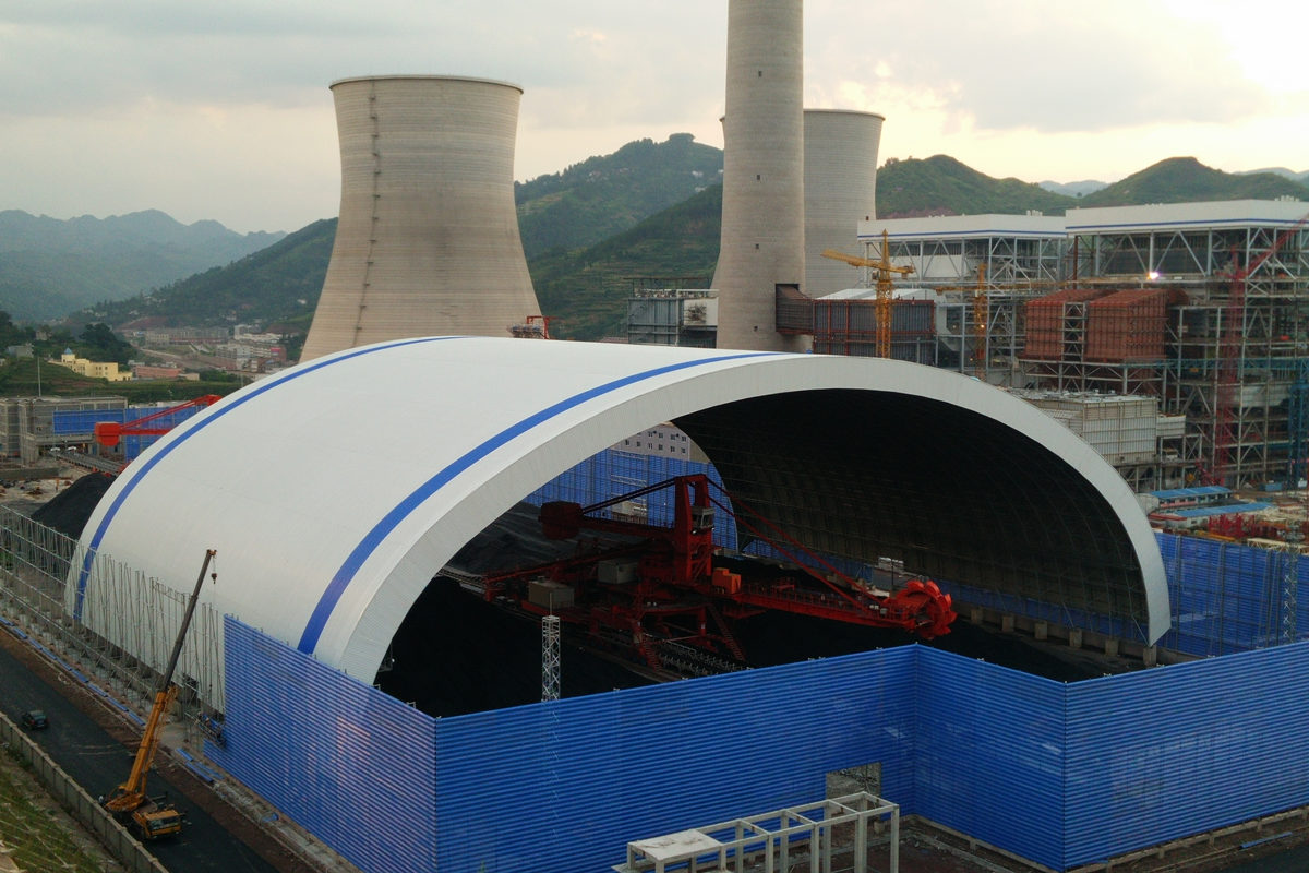 Space frame coal storage in Guizhou (7)