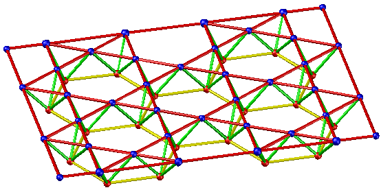 Honeycomb triangular pyramid grid