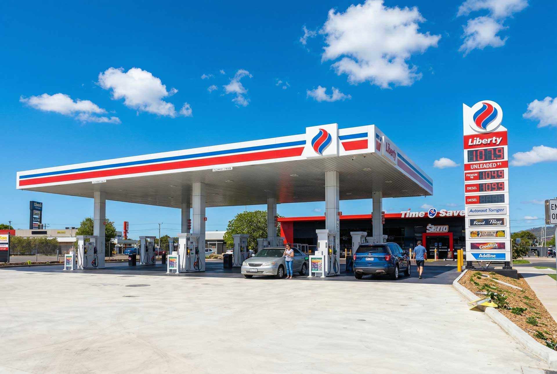 Australian service station canopy projects